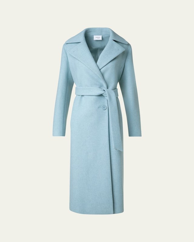 Long Belted Wool Coat